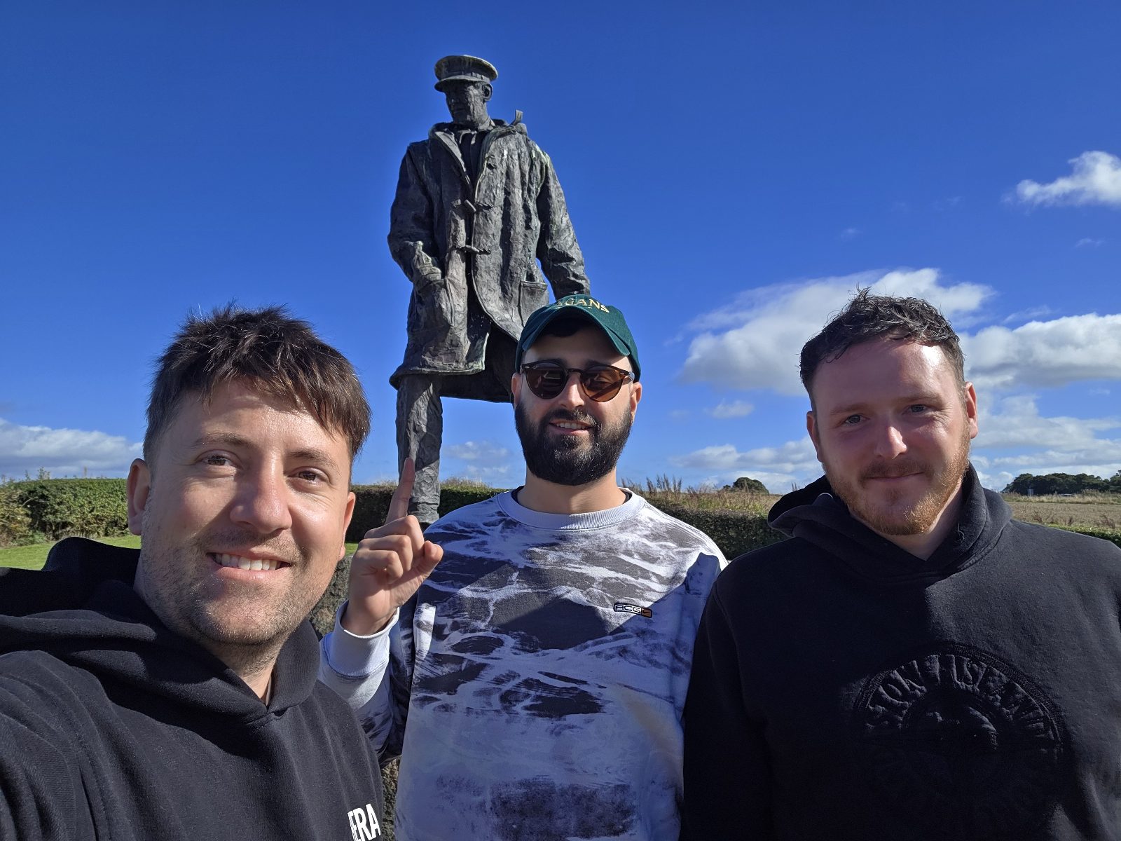 Take a team selfie at the David Stirling memorial the founder of the SAS.