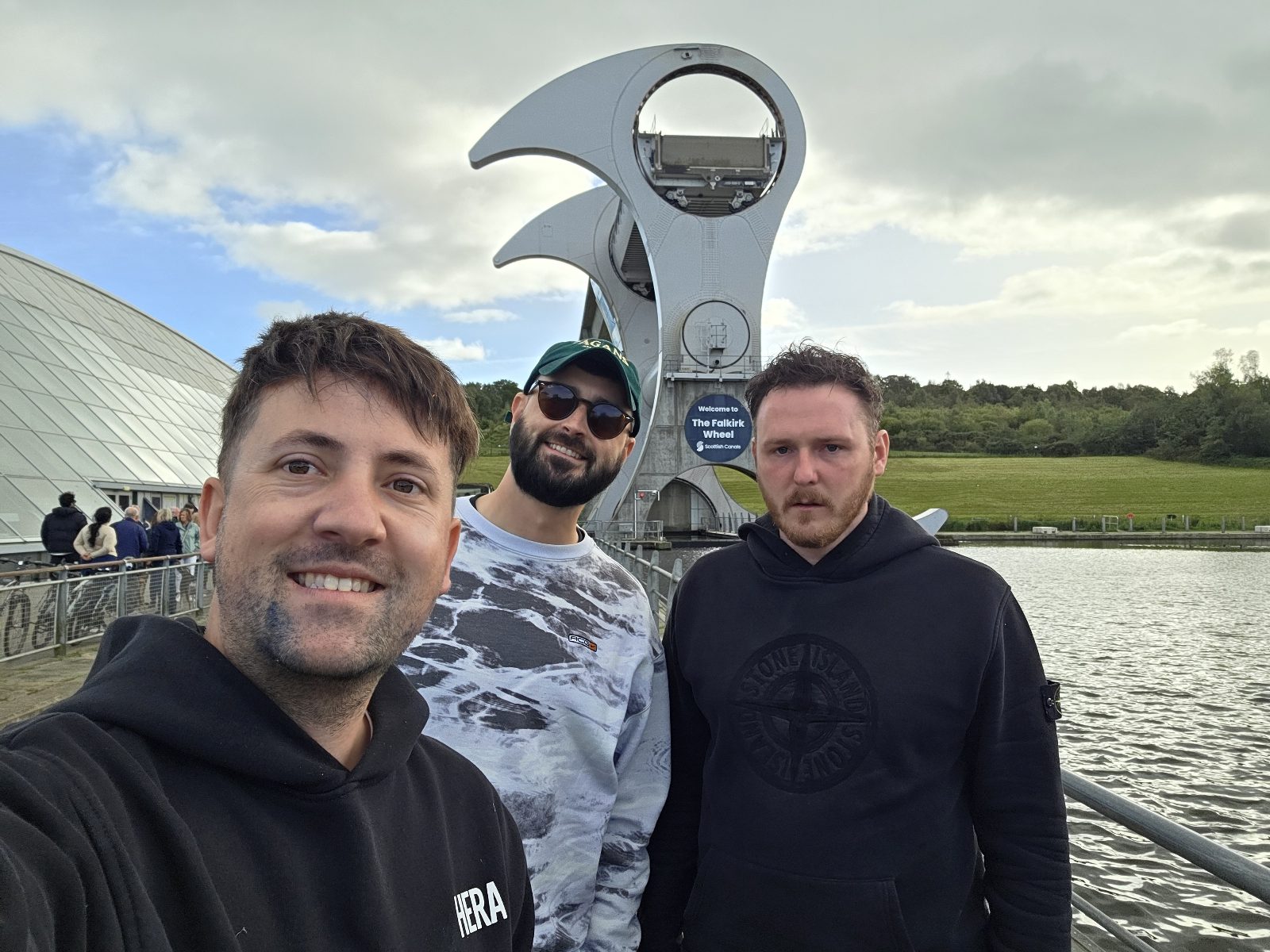 Visit the Falkirk Wheel a unique rotating boat lift connecting the Forth and Clyde Canal w...
